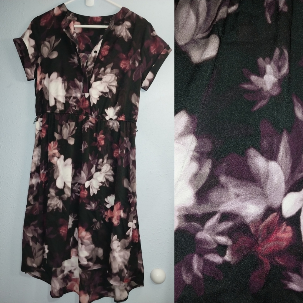 Haunting Florals Simply Vera Hi Low Dress Size M Light Flowing EUC!